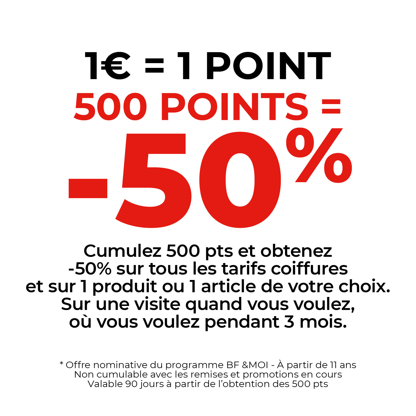 1€ = 1 point