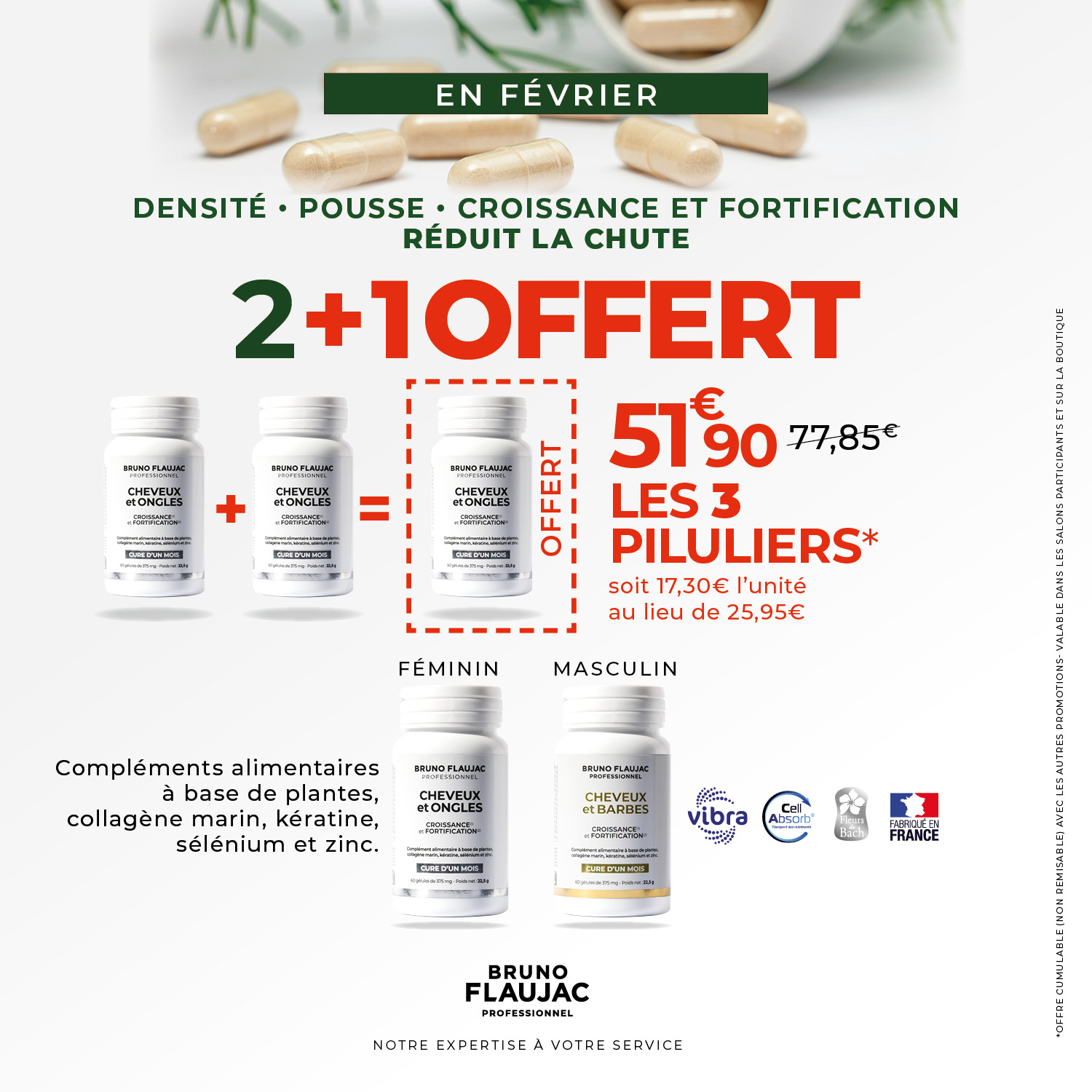 2+1 offerrt compléments alimentaires cheveux